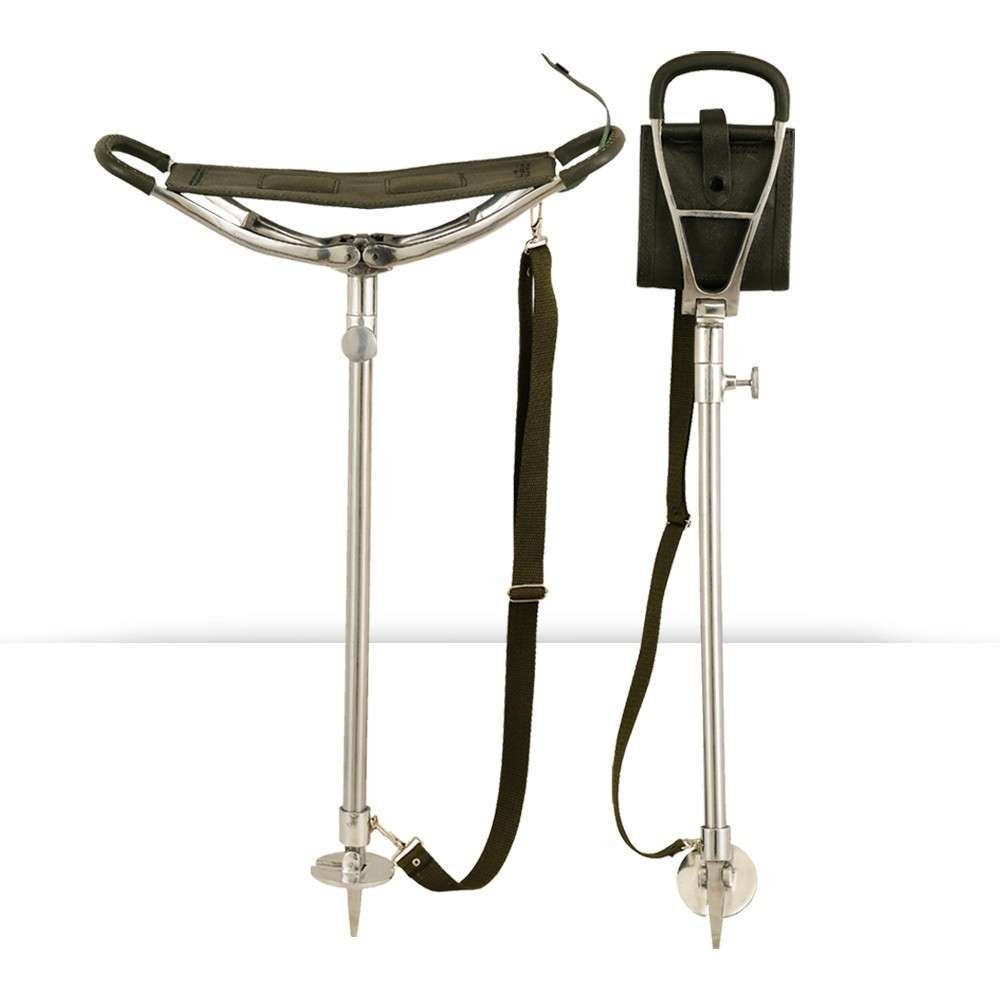 Bastón Asiento De Acero Y Piel 1