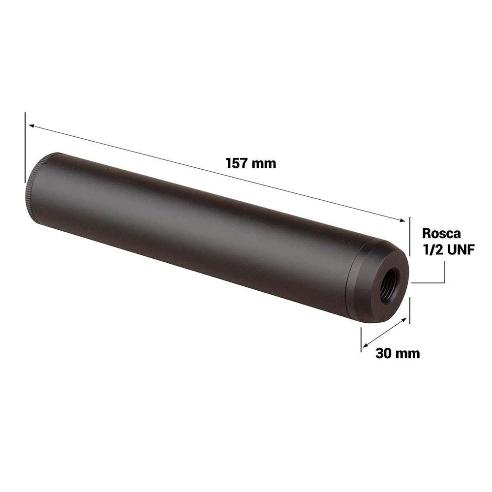 Silenciador universal con rosca 1/2 UNF 2