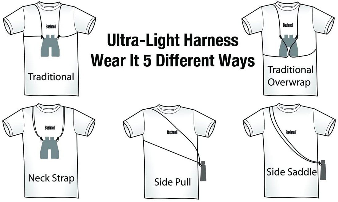 Arnés ultra ligero Bushnell para prismáticos 4