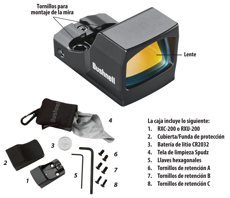 Visor BUSHNELL RXU-200 Ultra Compact Reflex Sight 6